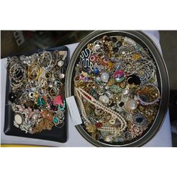 2 TRAYS OF COSTUME JEWELLERY