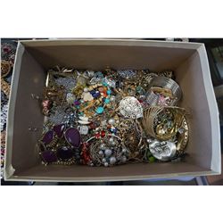 BOX OF COSTUME JEWELLERY