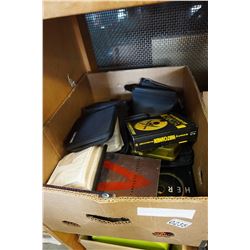 BOX OF DVDS IN CARRYING SOFT CASES AND BOX SET