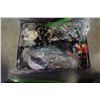 Image 2 : BOX OF COSTUME JEWELLERY AND ROCKING HORSE FIGURE