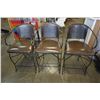 Image 1 : 3 WROUGHT IRON STOOLS