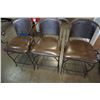 Image 2 : 3 WROUGHT IRON STOOLS