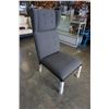 Image 2 : GREY BUTTON BACK TALL BACK CHAIR