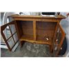 Image 2 : OAK HUTCH TOP WITH GLASS DOORS