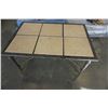 Image 1 : METAL BASE TILE TOP PATIO TABLE