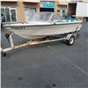 Image 1 : 2007 U-BILT BOAT TRAILER, SINGLE AXLE, 19 FOOT TRAILER INCLUDES 1984 ANCHOR FIBERGLASS HULL BOAT, MA
