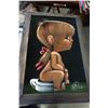 Image 1 : BABY GIRL 1 PAINTING ON VELVET SIGNED BY ARTIST IN WOOD FRAME