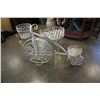 Image 1 : WHITE WROUGHT IRON DECORATIVE VINTAGE PLANT STAND BIKE