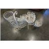 Image 2 : WHITE WROUGHT IRON DECORATIVE VINTAGE PLANT STAND BIKE