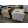 Image 2 : METAL GLASS TOP COFFEE TABLE W/ 4 MICROFIBER STOOLS