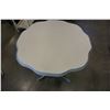 Image 4 : VINTAGE PAINTED DUNCAN PHYFE STYLE CLOVER TABLE AND BARLEY TWIST TABLE