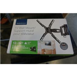 NEW OVERSTOCK INSIGNIA FULL MOTION TV WALL MOUNT 13-32 INCH 33 LB CAPACITY