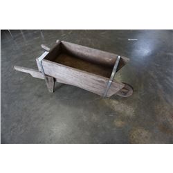 WOOD WHEEL BARROW PLANTER