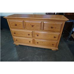 OAK 7 DRAWER DRESSER