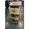 Image 2 : 3 DRAWER WICKER NIGHT STAND