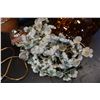 Image 5 : LOT OF VINTAGE AMBER GLASS LAMP SHADES, 2 VASES, AND LAMP