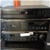 Image 2 : YAMAHA NATURAL SOUND RECEIVER, CD PLAYER, AND CASSETTE DECK W/ RFT SPEAKERS