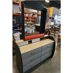 8 DRAWER DRESSER W/ MIRROR