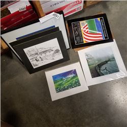 LOT OF 5 SMALL PRINTS