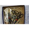 Image 2 : TRAY LOT OF SCISSORS - SOME SURGICAL/SOME BARBER
