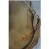 Image 4 : HAND PAINTED THE EAGLE ON LEATHER W/ REAL FEATHERS WALL HANGING SIGNED BY RICHARD MATUSIAK