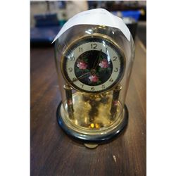 GERMAN GLASS DOME CLOCK