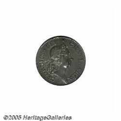 1722 PENNY Rosa Americana Penny, UTILE AU58 PCGS.