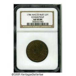 1786 COPPER Connecticut Copper, Mailed Bust Left 
