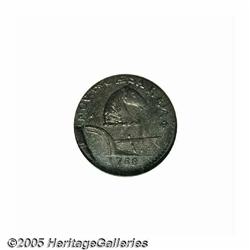 1788 COPPER New Jersey Copper, Running Fox AU58 N