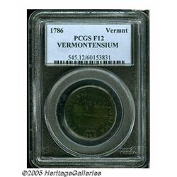 1786 COPPER Vermont Copper, VERMONTENSIUM Fine 12