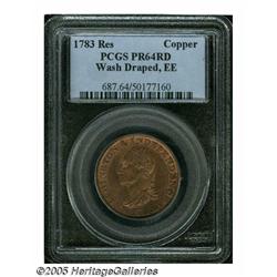 1783 1C Washington & Independence Cent, Draped Bu