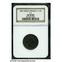 1803 1/2 C AU50 NGC. B-1, C-1, R.1. Close 03 in d