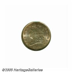 1835 1/2 C --5% Curved Clip--MS66 Red and Brown N