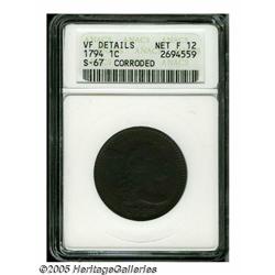 1794 1C Head of 1795--Corroded--ANACS. VF Details