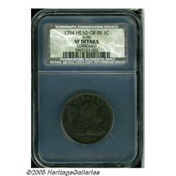 1794 1C Head of 1795 VF Details, Corroded, NCS. S