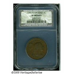 1795 1C Plain Edge VF Details, Scratched, NCS. S-