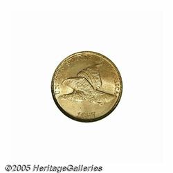 1857 1C MS65 NGC. Snow-4, FS-002. Missing wing ti