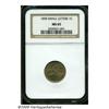 Image 3 : 1858 1C Small Letters MS65 NGC. Rich golden-brown