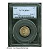 Image 1 : 1859 1C MS64 PCGS. This lustrous and boldly struc