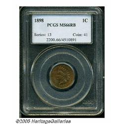 1898 1C MS66 Red and Brown PCGS. This is a gorgeo