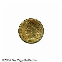 1870 1C PR65 Red PCGS. Type One Reverse. The shal