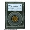 Image 1 : 1881 1C PR65 Red PCGS. Peach and gold hues endow 