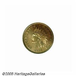 1881 1C PR65 Red Cameo PCGS. Honey-gold and rose 