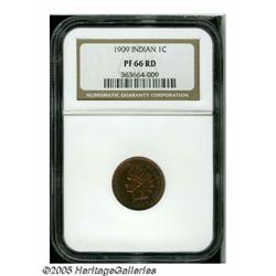 1909 1C PR 66 Red NGC. The otherwise orange-red s