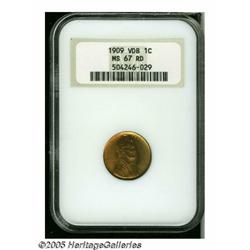 1909 VDB 1C MS67 Red NGC. Impeccably preserved, w