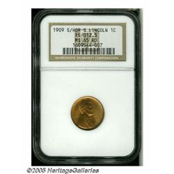 1909-S 1C S Over Horizontal S MS65 Red NGC. FS-01