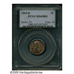 1915-D 1C MS65 Red PCGS. Fully brilliant and shar