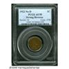 Image 1 : 1922 No D 1C Strong Reverse AU55 PCGS. A chocolat