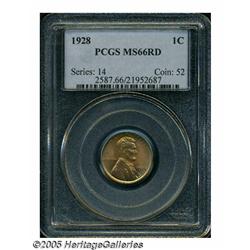 1928 1C MS66 Red PCGS. Beautiful apricot and lime