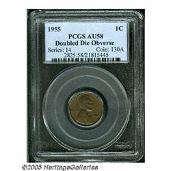 1955/55 1C Doubled Die AU58 PCGS. FS-021.8. Olive
